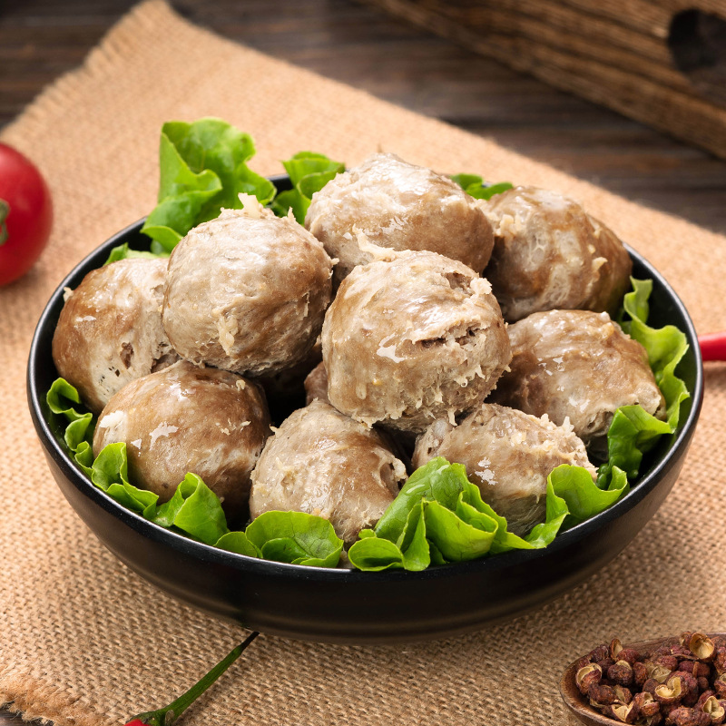 Chaoshan beef ball merchants hand-made beef tendon balls hot pot meatballs barbecue meat skewers spicy hot oden ingredients wholesale