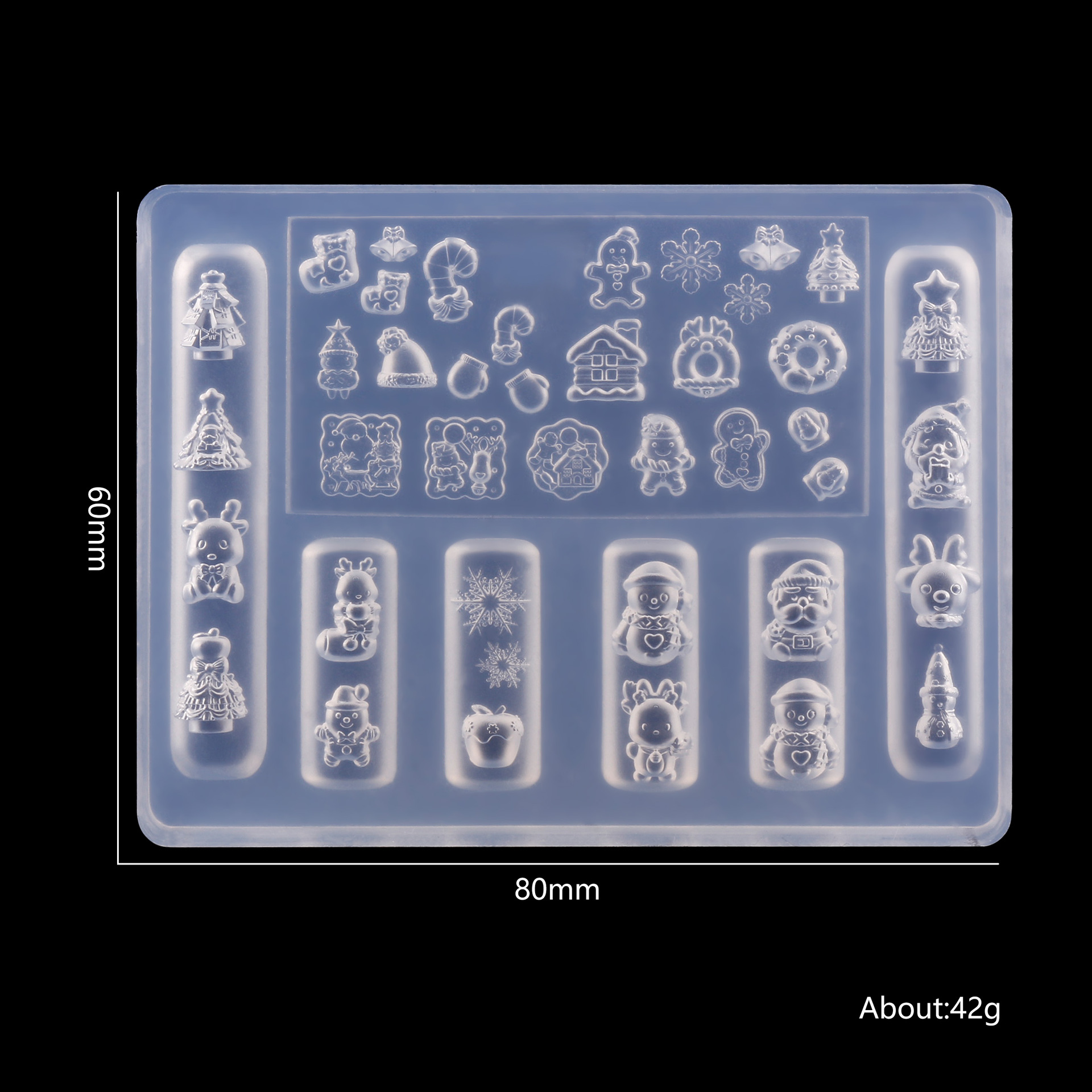 Nail Art 3D Molde de silicona suave Herramientas de tallado Bowknot Nail Art Relieve Joyería de epoxi Nail Art Molde de silicona