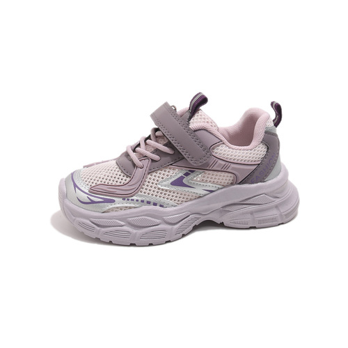 Children's shoes for girls, autumn new children's sports father shoes, middle age children's girls, mesh breathable running trend shoes