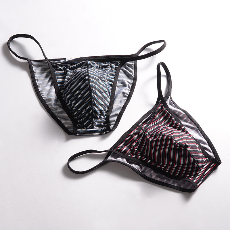 Fashion men's briefs boys sexy low waist pants head striped foreign trade cross-border underwear comfortable breathable new style Fashion men's briefs boys sexy low waist pants head striped foreign trade cross-border underwear comfortable breathable new style