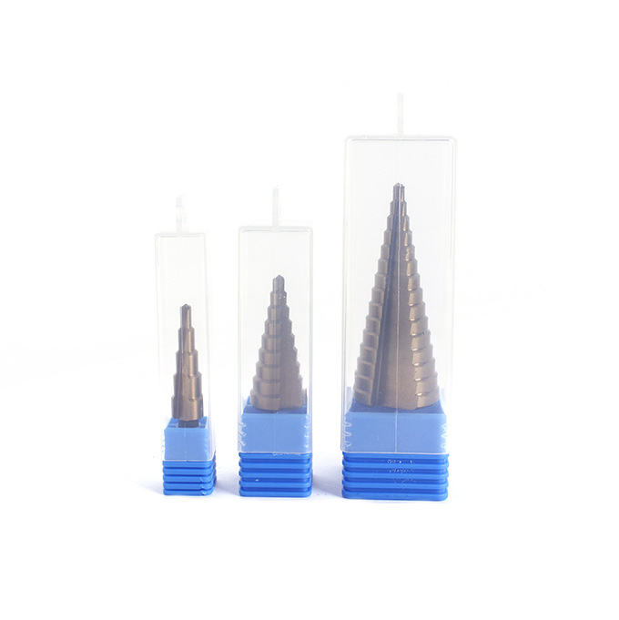 4241 コバルト入りパゴダドリルストレートスロットプラスチックボックスステップドリル 4-32 スパイラルスロット高速度鋼パゴダドリル卸売|undefined