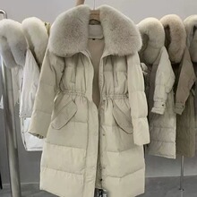 2025冬新款东大门狐狸大毛领羽绒服女中长款过膝气质收腰显瘦外套