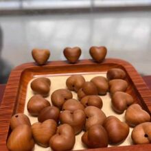 迈索尔老山檀爱心diy配件手工编织手绳项链文玩佛珠配饰隔珠