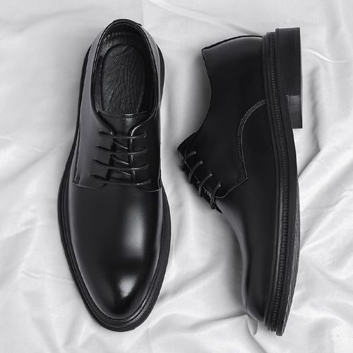 New Leather Business Formal Dress Shoes for Men - Spring and Autumn Breathable, English Style, Korean Version, Pointed Toe, Wedding Shoes