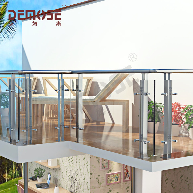 走廊栏杆 不锈钢立柱栏杆 阳台夹胶钢化玻璃栏杆 出口
