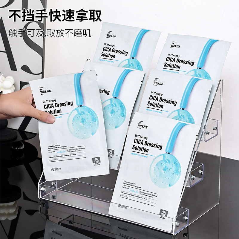 Mask Storage Box Transparent Student Desktop Fiting Rack Cosmetic Dormitory Multi-Layer Partition Large Capacity Household Storage