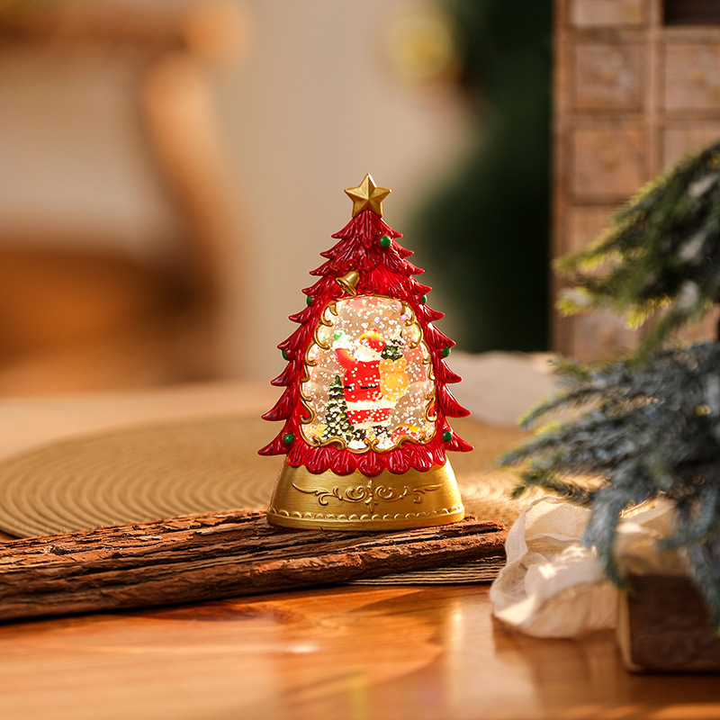 Navidad decoración viento lámpara cristal lámpara Santa Claus Navidad fiesta decoración Navidad adornos Navidad regalos