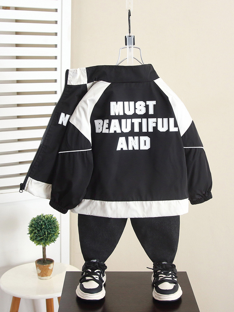 6297 Chaqueta de otoño para niños 2025 nuevo estilo estilo occidental gabardina de primavera y otoño chaqueta chaqueta para niños