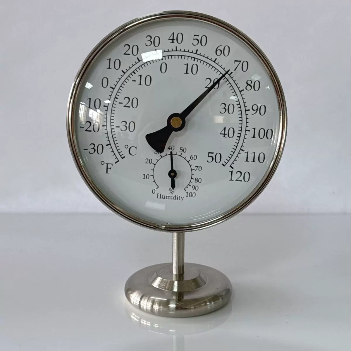 100mm古铜温度计  古铜温湿度计  户外温度计  拉丝镍  高品质