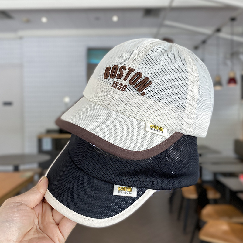 Sombrero de bebé verano malla fina transpirable niño lengua de pato japonesa gorra de béisbol verano viajes para niños sombreado verano