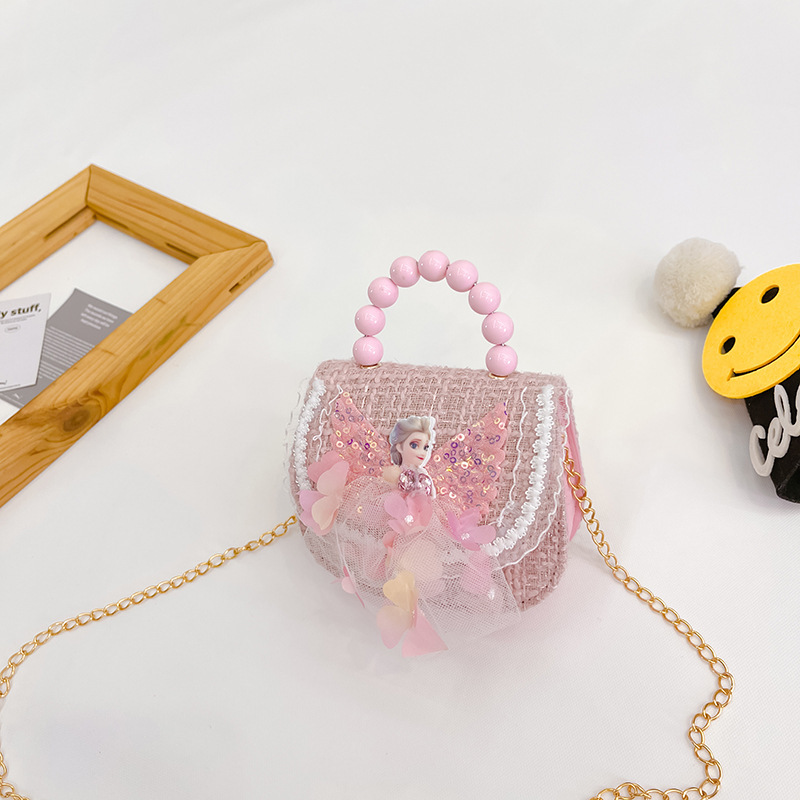 2022 nuevos niños bolso de hombro crossbody Chanel estilo niñas bolsa perla portátil accesorios de dibujos animados bolsa de desgaste