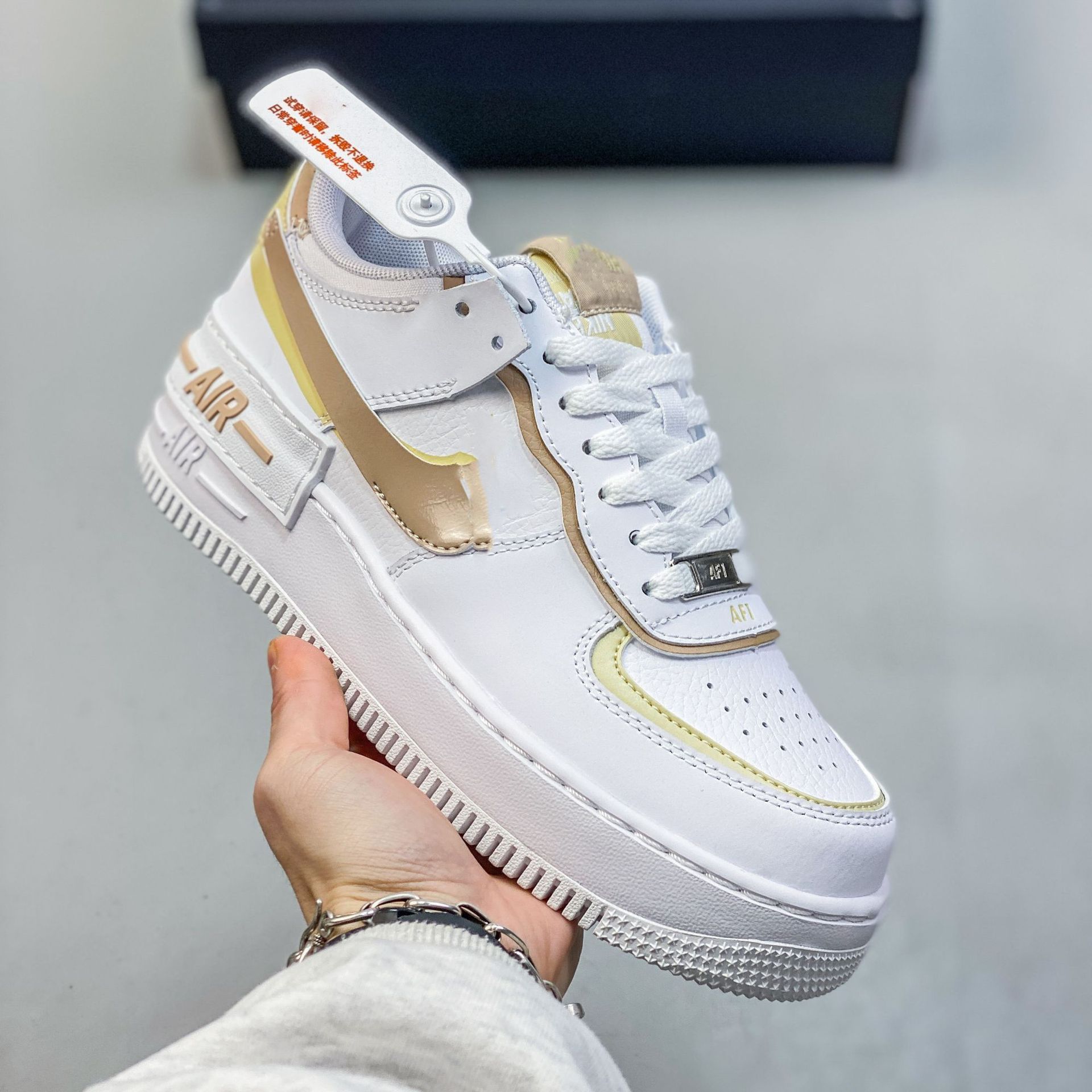 Pure original AF1 Sombra Fuerza Aérea No. 1 macarón deconstruir zapatos de suela gruesa para mujeres zapatos deportivos casuales para estudiantes