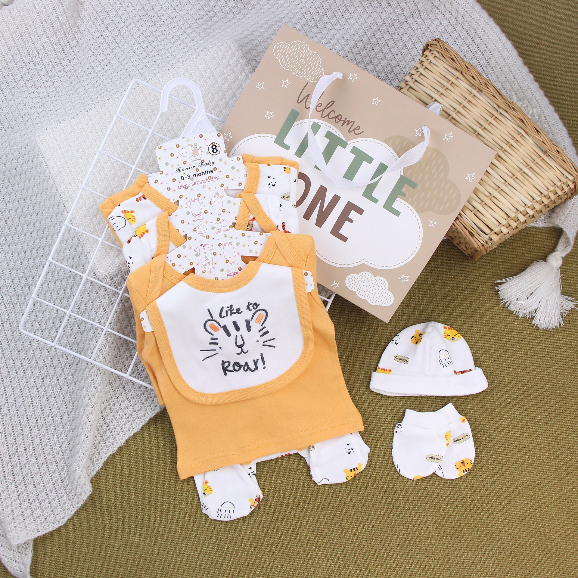 Caja de regalo de recién nacidos, ropa de escalada unida, ropa de algodón, ropa de bebé de luna llena, ropa de bebé para hombres y mujeres image 25