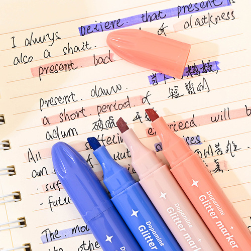 Dopamine single-head highlight pen students use painting graffiti handbook pen color key mark marker pen box