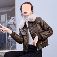加绒加厚皮夹克外套女短款冬季新款时尚小款机车服加棉皮衣小棉服