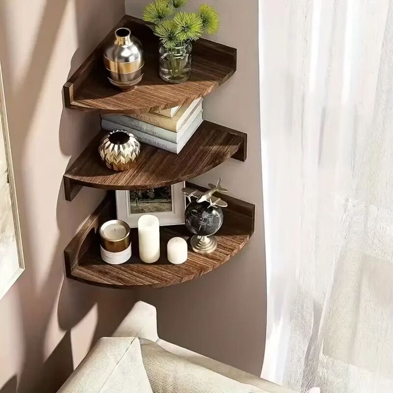 Cross-Border Wooden Corner Shelf, Country-Style Multi-Layer Floating Shelf, Storage Rack, Wall Shelf Cross-Border Wooden Corner Shelf, Country-Style Multi-Layer Floating Shelf, Storage Rack, Wall Shelf