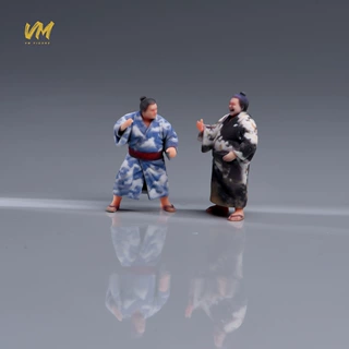 VM 1/64 日式和服相扑力士3D彩色打印微缩人偶 日本古风人物模型