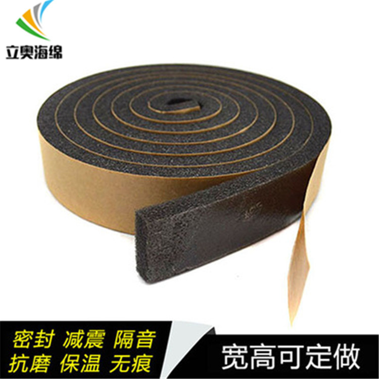 耐磨防水阻燃带胶闭孔橡胶泡棉 通风管道防漏风减震密封海绵