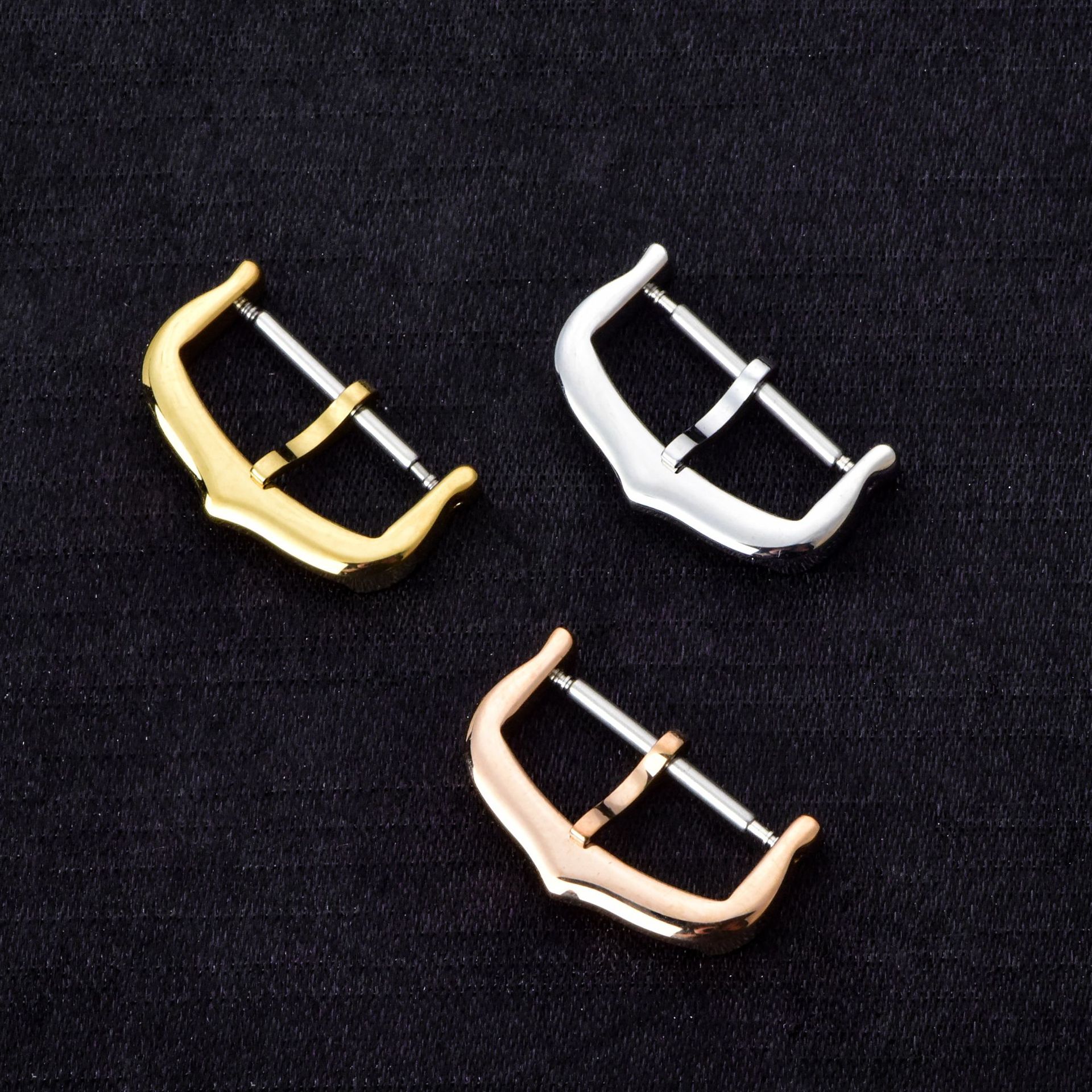 Precision Stainless Steel Watch Buckle, Blue Balloon Universal Watch Strap Buckle, Belt Buckle, Smart Watch Buckle, Pin Buckle, Polished