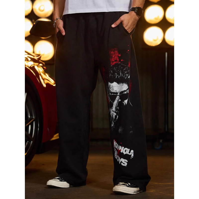 Youngla Co-Branded the Boys Men's Sports Pants Joggers Sports Fitness Running Training Casual Pants