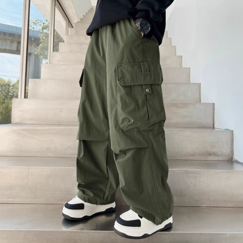Boys' Footloose Work Pants 2025 Spring Medium and Large Children's Fashion Retro Stylish Straight Leg Pants Loose Matchable Casual Pants