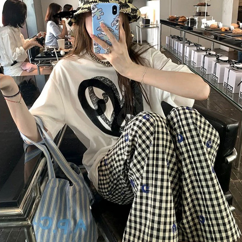 [5 días de preventa] [Pantalones de seda de algodón] Pantalones de pijama de seda de algodón para mujer