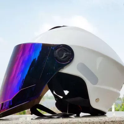 Motosiklet kaskı (dəbilqə) – Summer electric vehicle dual-mirror sun protection