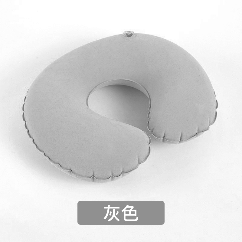 C-shaped inflatable pillow-grey
