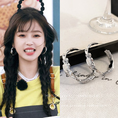 秋季新款不规则C形夸张大圆圈耳环复古高级感耳圈个性小众耳饰女