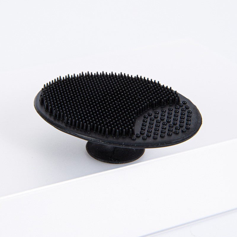 Spot Manual Silicone Baby Bath Face Cleansing Massage Brush Baby Shampoo Brush Oval Soft Hair Cleaning Brush