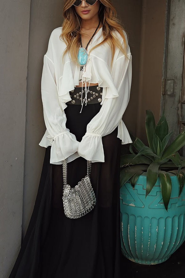 Outdoor, Beach Occasion Wholesale Women's Polyester Vacation Solid Color Long Sleeve Blouses