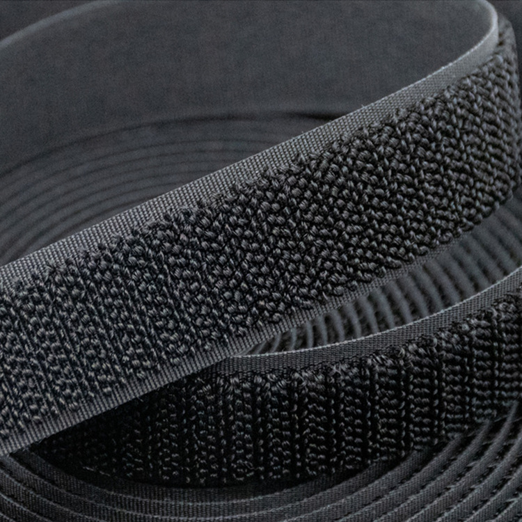 黑色婴儿不抓毛魔术贴冲锋衣袖口尼龙粘扣带儿童鞋子射出勾魔术贴