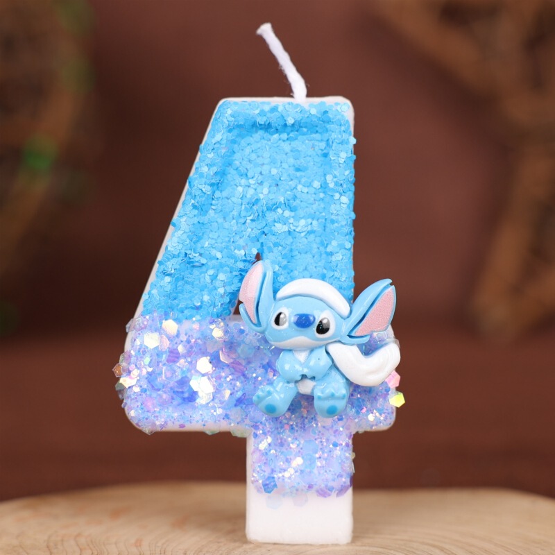 クロスボーダー Amazon 漫画デジタル誕生日キャンドル 1 歳のかわいいステッチ誕生日手作り diy ケーキキャンドル|undefined