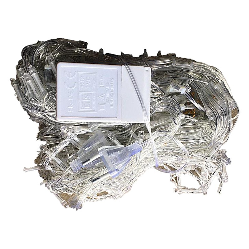 Amazon llevó la luz neta del Pavo Real 110V pesca luz neta vacaciones patio decoración al aire libre impermeable estrellado luz del Pavo Real