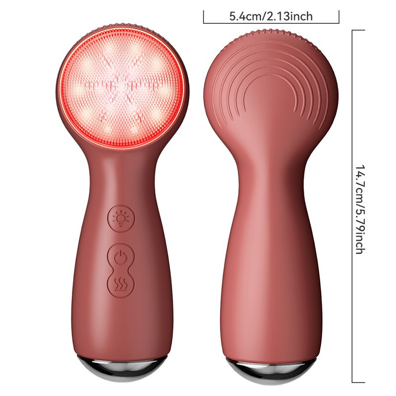 新しいシリコーン洗顔器電気振動洗顔ブラシ顔の毛穴クリーナー 7 色の光若返り美容器具|undefined