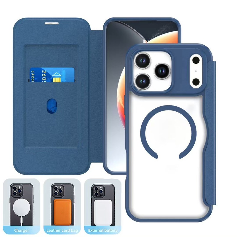 Apple 17PROMAX、16、15PLUS、XS対応 レザーケース マグネット式 耐衝撃 フリップカバー 保護ケース|undefined