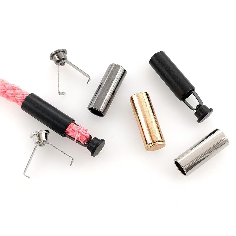 合金绳头diy帽绳麻绳裤带绳子配件金属吊坠吊钟DIY绳头抽绳头