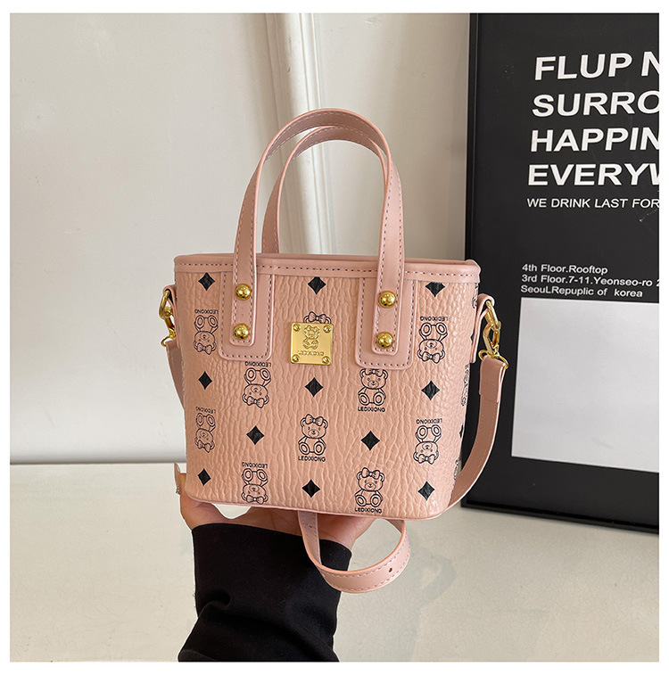 This year's popular handbag 2025 new fashion all-match shoulder bag ladies printed bucket bag messenger bag
