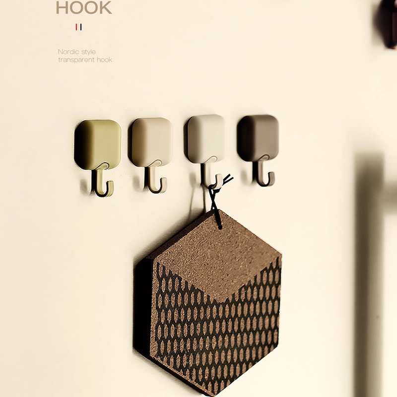 Adhesive Hooks, No Need for Drilling, Traceless Clothes Hooks for Bathroom, Toilet, Kitchen, Wall, Door, Modern and Simple Adhesive Hooks, No Need for Drilling, Traceless Clothes Hooks for Bathroom, Toilet, Kitchen, Wall, Door, Modern and Simple