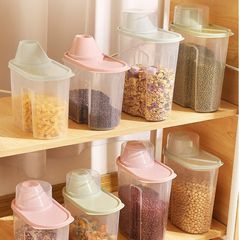 Large capacity five-grain mixed grain storage box, plastic household food storage container, sealed lid kitchen storage jar
