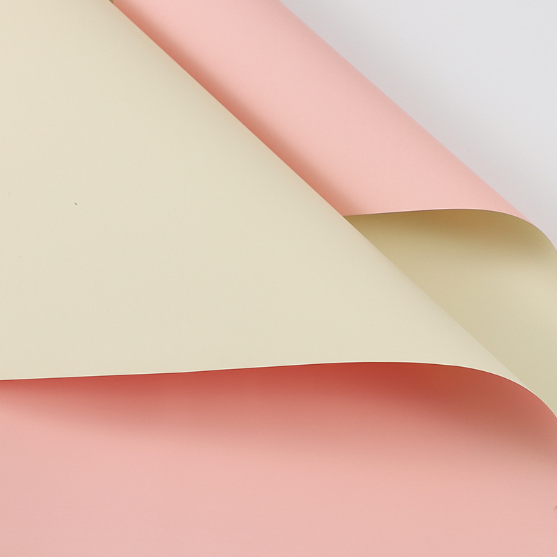 Papel de Regalo de Flores de Papel Ouya de Dos Colores, Material Plástico Impermeable, Papel de Envolver Ramos de Flores, Estilo Coreano, Primer Amor, Papel de Color Puro Especial