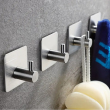 304不锈钢挂钩门后衣服浴室单钩排钩挂衣钩厨房衣帽钩单免打孔