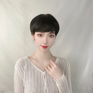 Two-dimensional animation cosplay Wig Men's and women's short straight hair oblique bangs fashion handsome men's short hair manufacturers wholesale