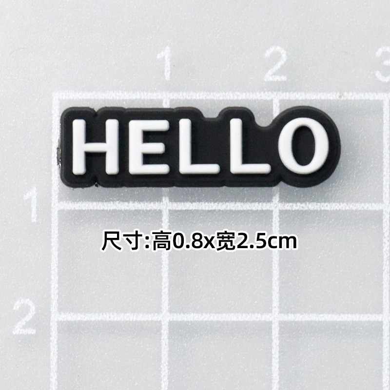 Hello大きな目の組み合わせ漫画ソフトpvcパッチdiyカップアクセサリー携帯ケース穴靴装飾|undefined