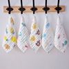 baby Kerchief Sixth floor High density printing Saliva towel Gauze kindergarten children towel Handkerchief Feeding towel