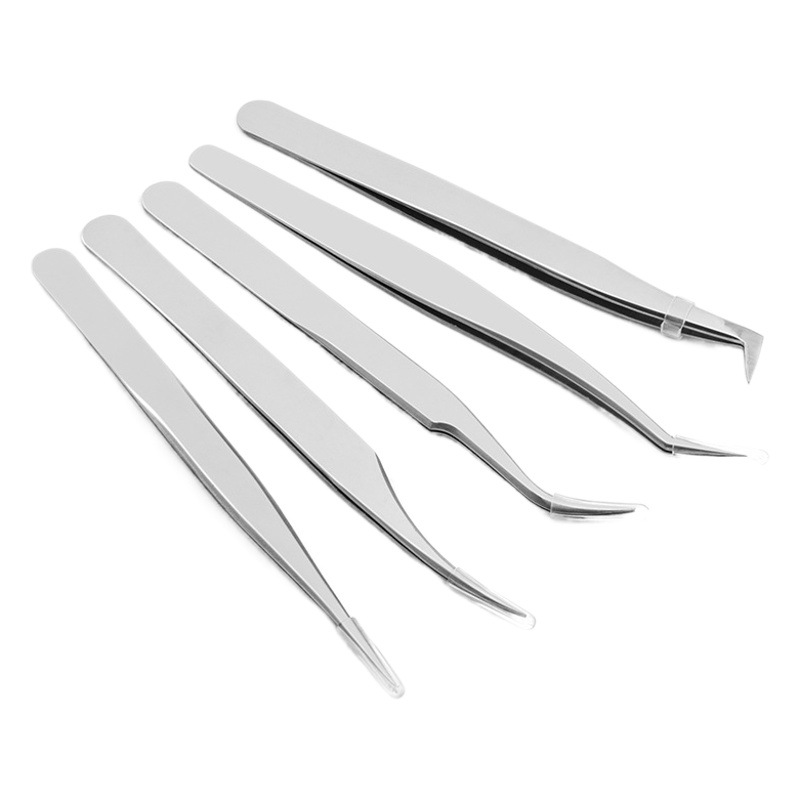 Factory stainless steel planting grafting eyelash tweezers gold feather clip peacock clip butterfly clip flowering tweezers a generation of hair