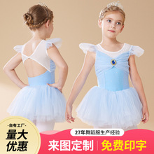 儿童舞蹈服女夏季短袖爱莎公主裙少儿六一儿童节衣服演出服练功服