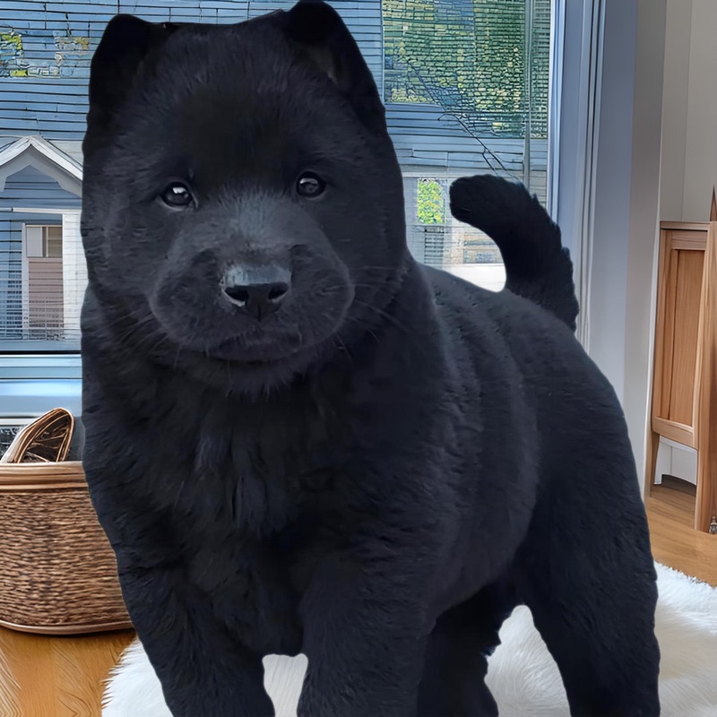 Purebred Black Earth Hound Puppy, Live Dog, Medium-Sized Dog, Chinese Rural Dog, Guard Dog, Pet, Family Companion Dog