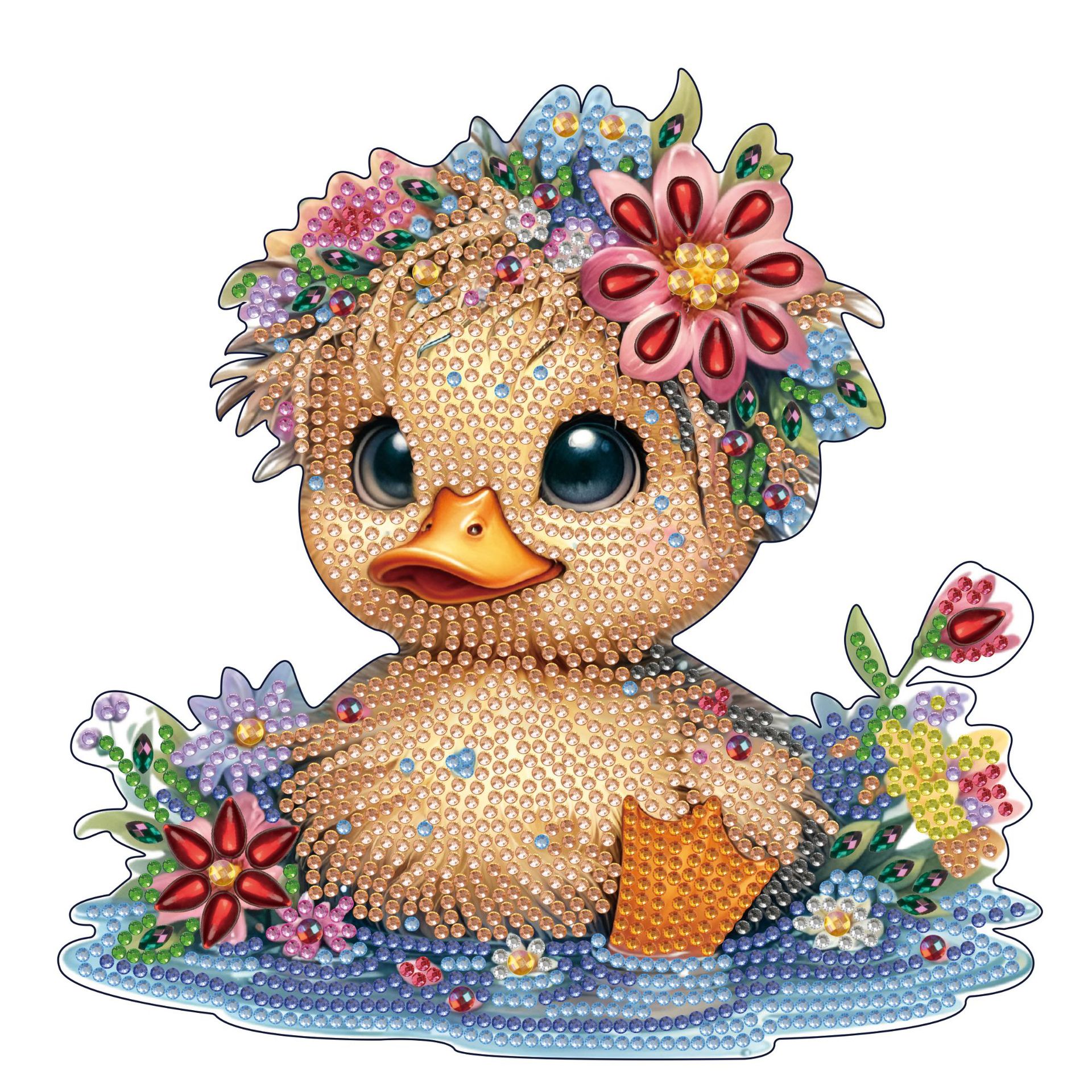 Pintura de diamantes 5D transfronteriza hecha a mano DIY, adorno de juguete de cartón tridimensional, dinosaurio de dibujos animados, pintura de diamantes para niños.