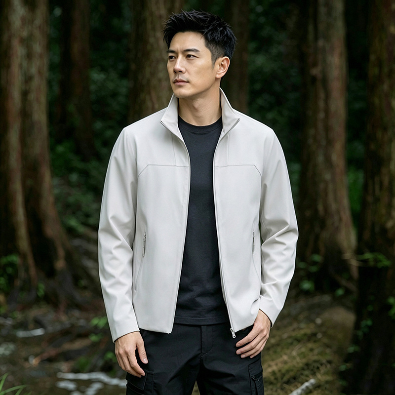 Dijia's New Soft-Shell Jacket for Men and Women, Windproof and Waterproof Outdoor Solid Color Soft-Shell Jacket, Men's Stand-Up Collar Jacket Dijia's New Soft-Shell Jacket for Men and Women, Windproof and Waterproof Outdoor Solid Color Soft-Shell Jacket, Men's Stand-Up Collar Jacket